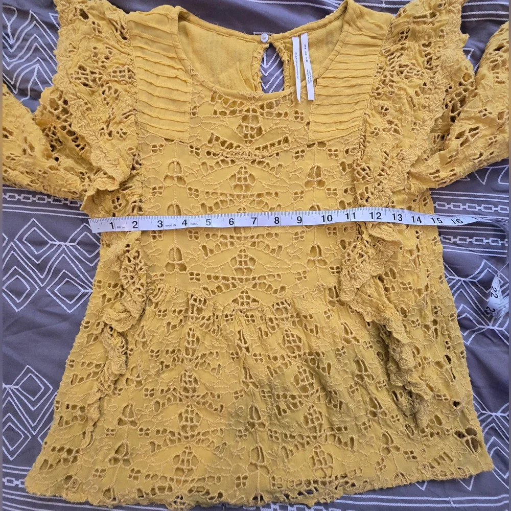 Anthropologie Maeve Clementine Eylet Lace Blouse Size 2